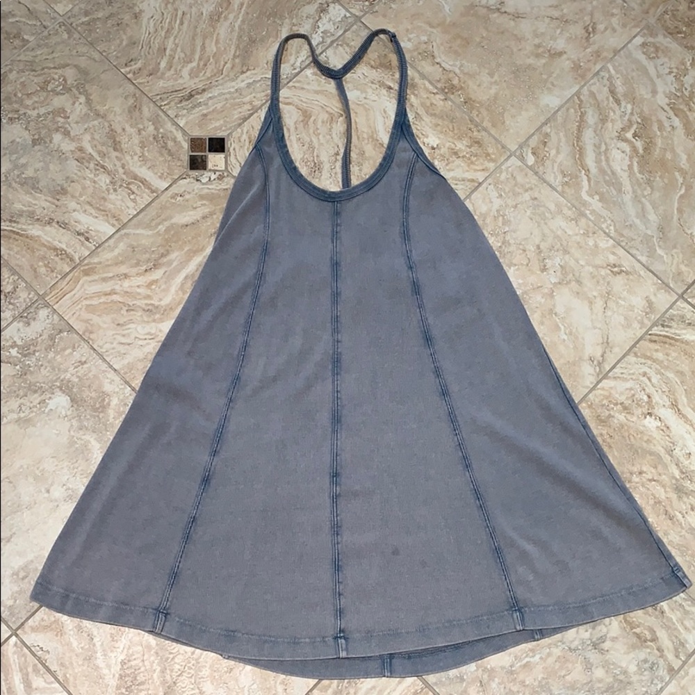 High Neck T back swing dress